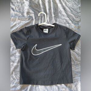 Nike Black Short Sleeve Cropped Top